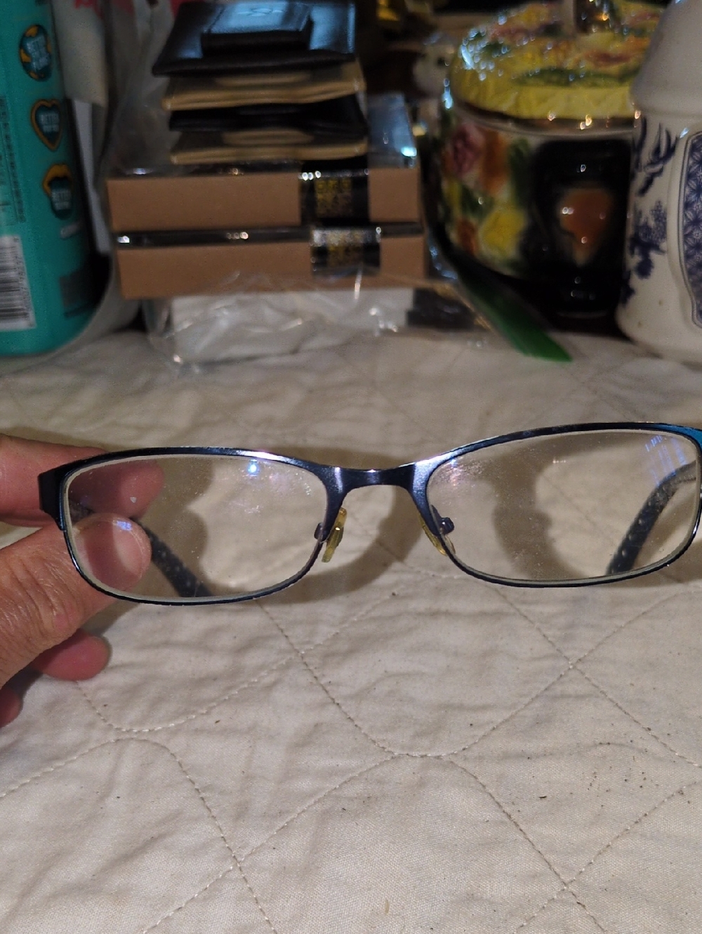 kate spade Ambrosette black and gold rectangular eyeglasses